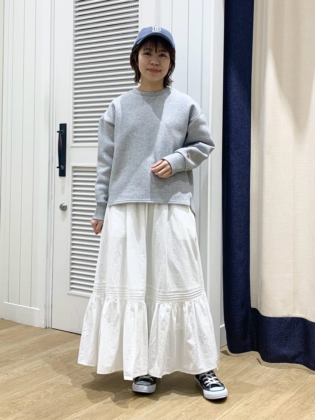 IMARIさんの「Dessin｜【ウエストゴム/洗える】コットンフレアスカート」を使ったコーディネート