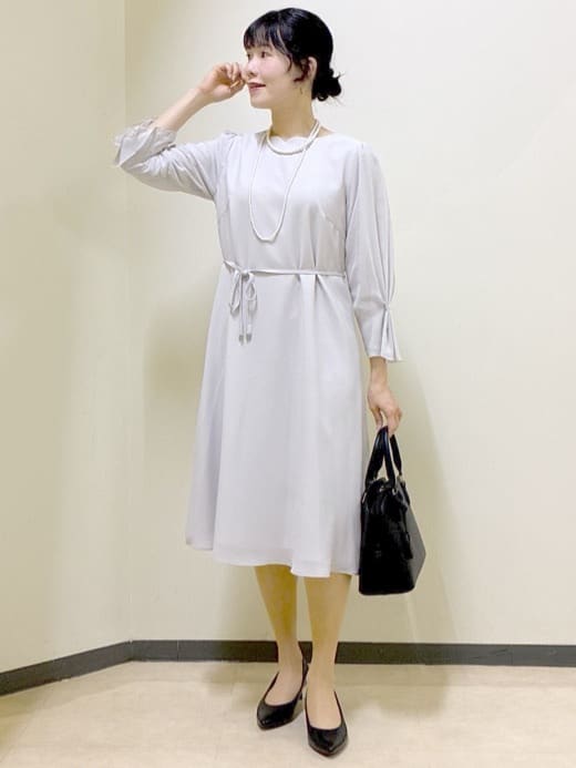  beni_gingerさんの「Reflect｜【SS-4Lサイズ／付属リボン】スリーブデザインジョーゼットワンピース」を使ったコーディネート