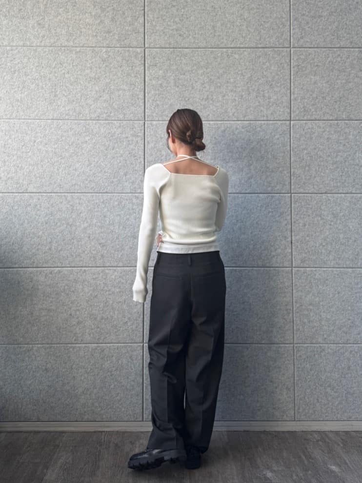 designer yukaさんの「CODE A｜high waist trousers」を使ったコーディネート