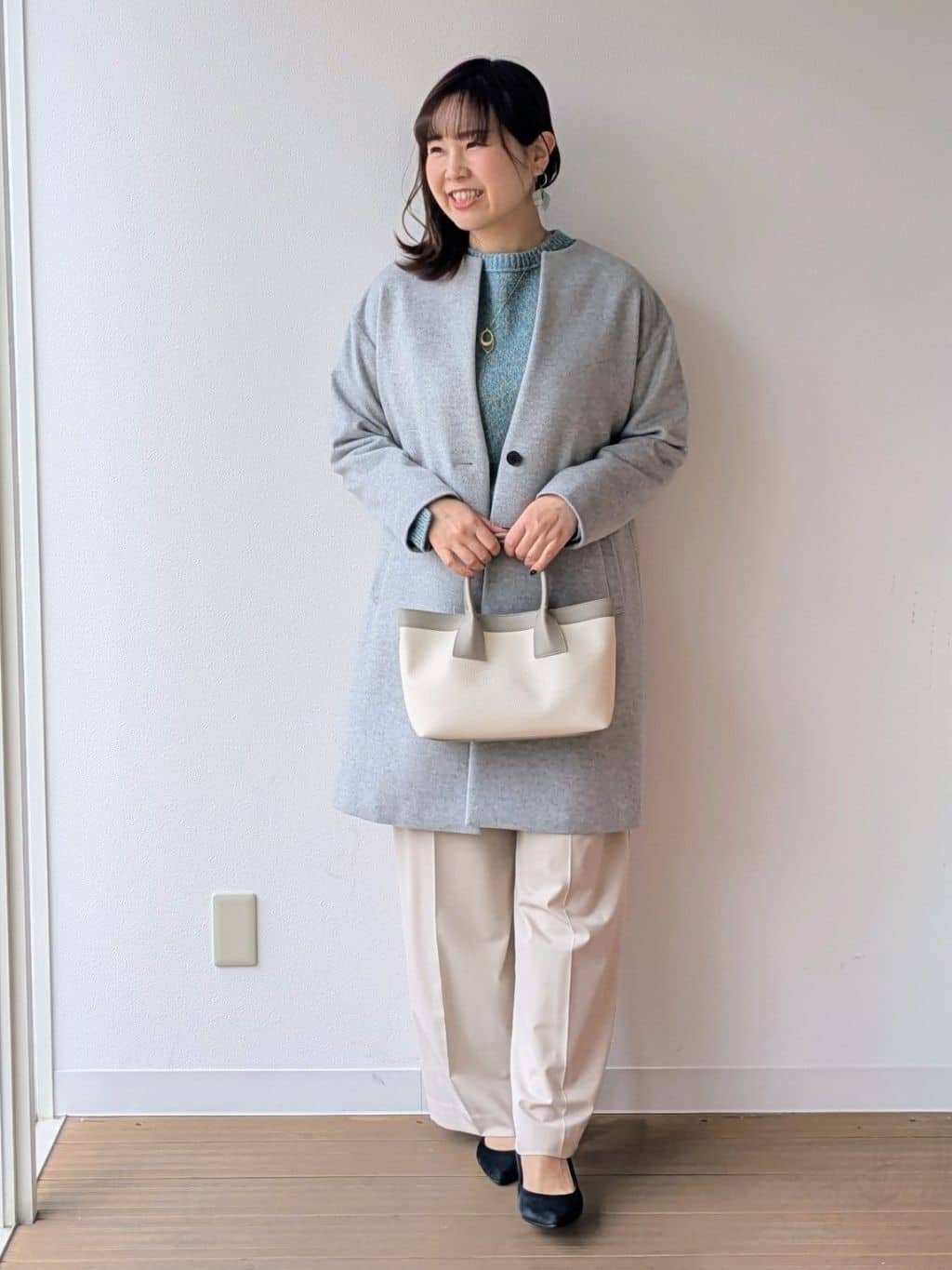 なみきさんの「UNTITLED｜【ゆったり】三つ杢カラーニット」を使ったコーディネート