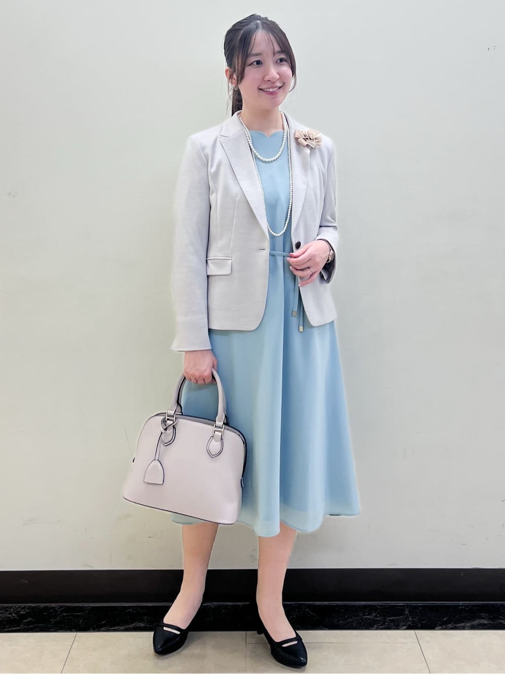 mikikoさんの「Reflect｜【SS-4Lサイズ／付属リボン】スリーブデザインジョーゼットワンピース」を使ったコーディネート