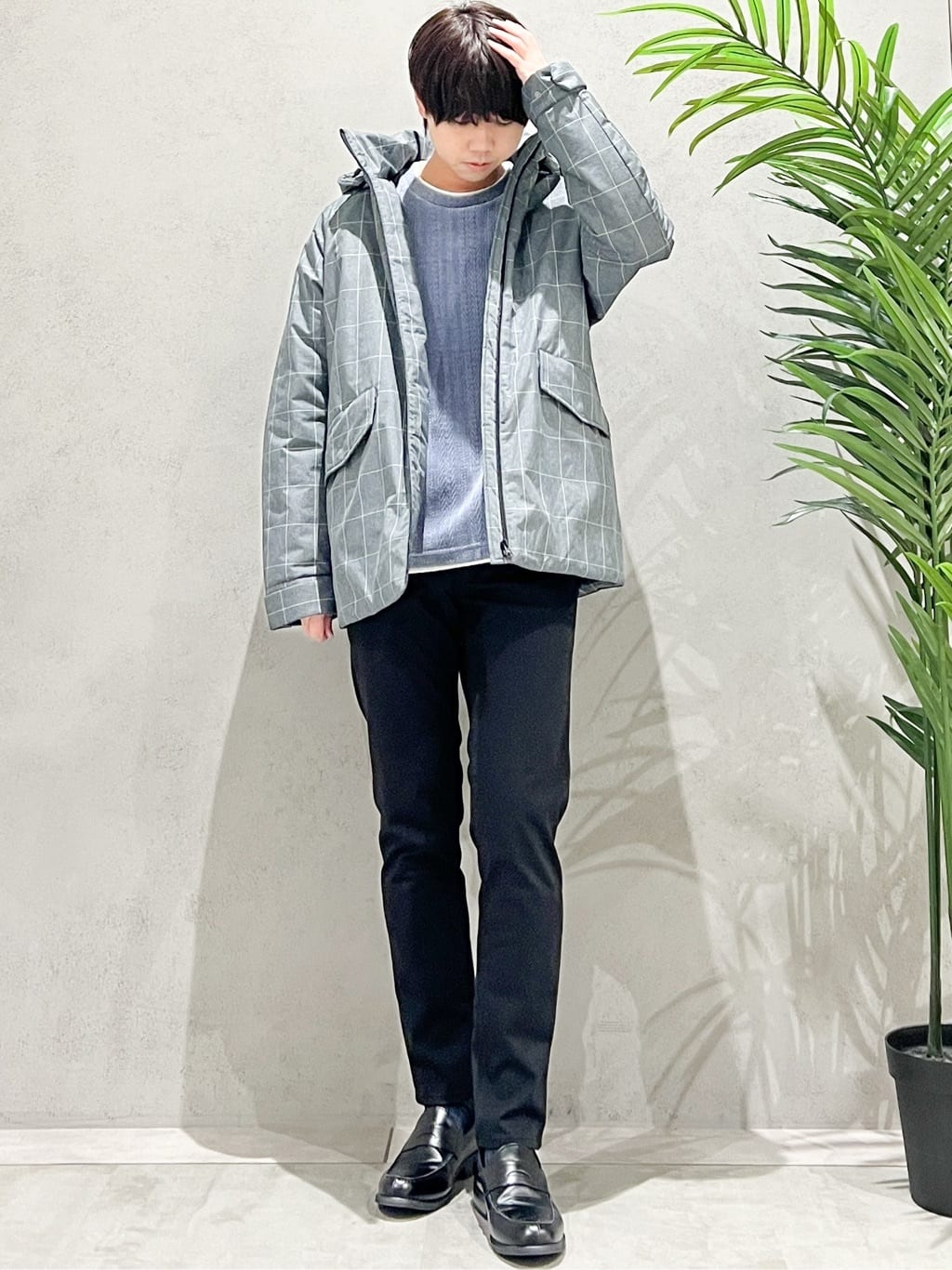 SHI-MAさんの「THE SHOP TK｜【軽くて、暖かい】SORONA／ソロナ 中綿ブルゾン 防風/軽量/洗濯機OK/フード脱着可」を使ったコーディネート