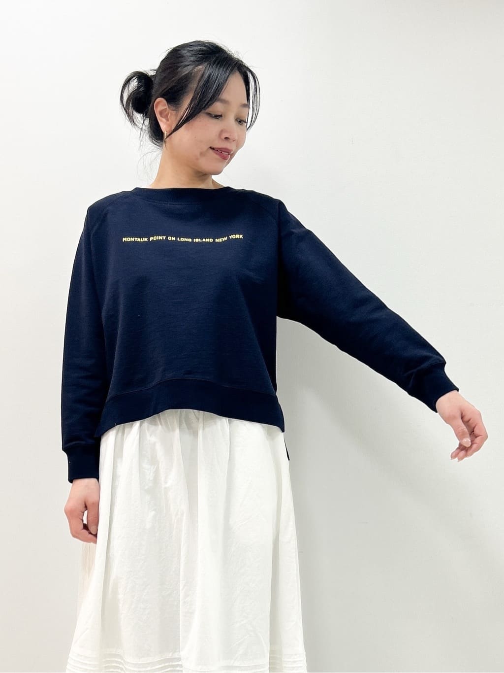 Kaiさんの「Dessin｜【洗える】ラグラン切り替えミニロゴカットソー」を使ったコーディネート