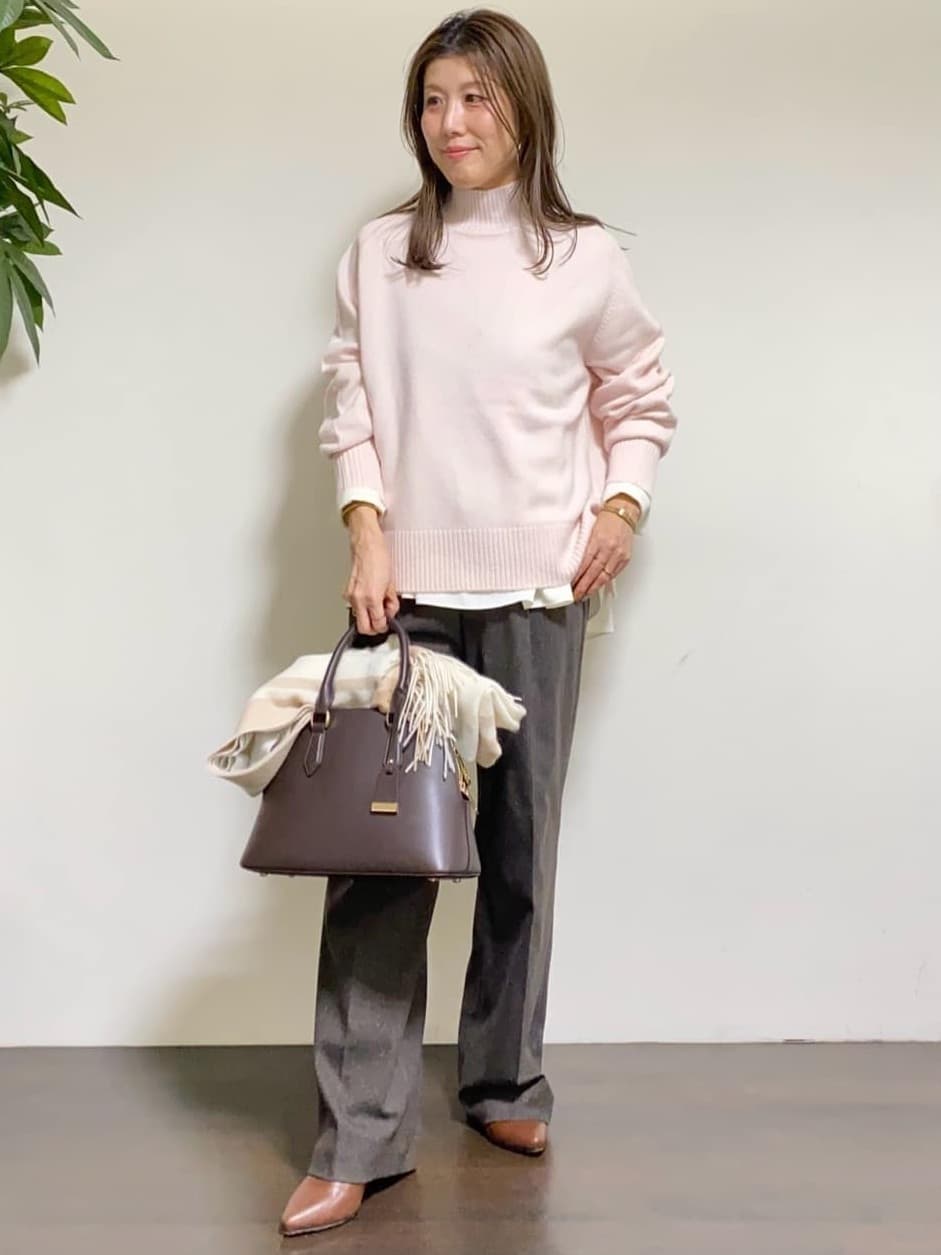 tomoさんの「UNTITLED｜【8色展開/洗える】ウールカシミヤ ハイネックニット」を使ったコーディネート