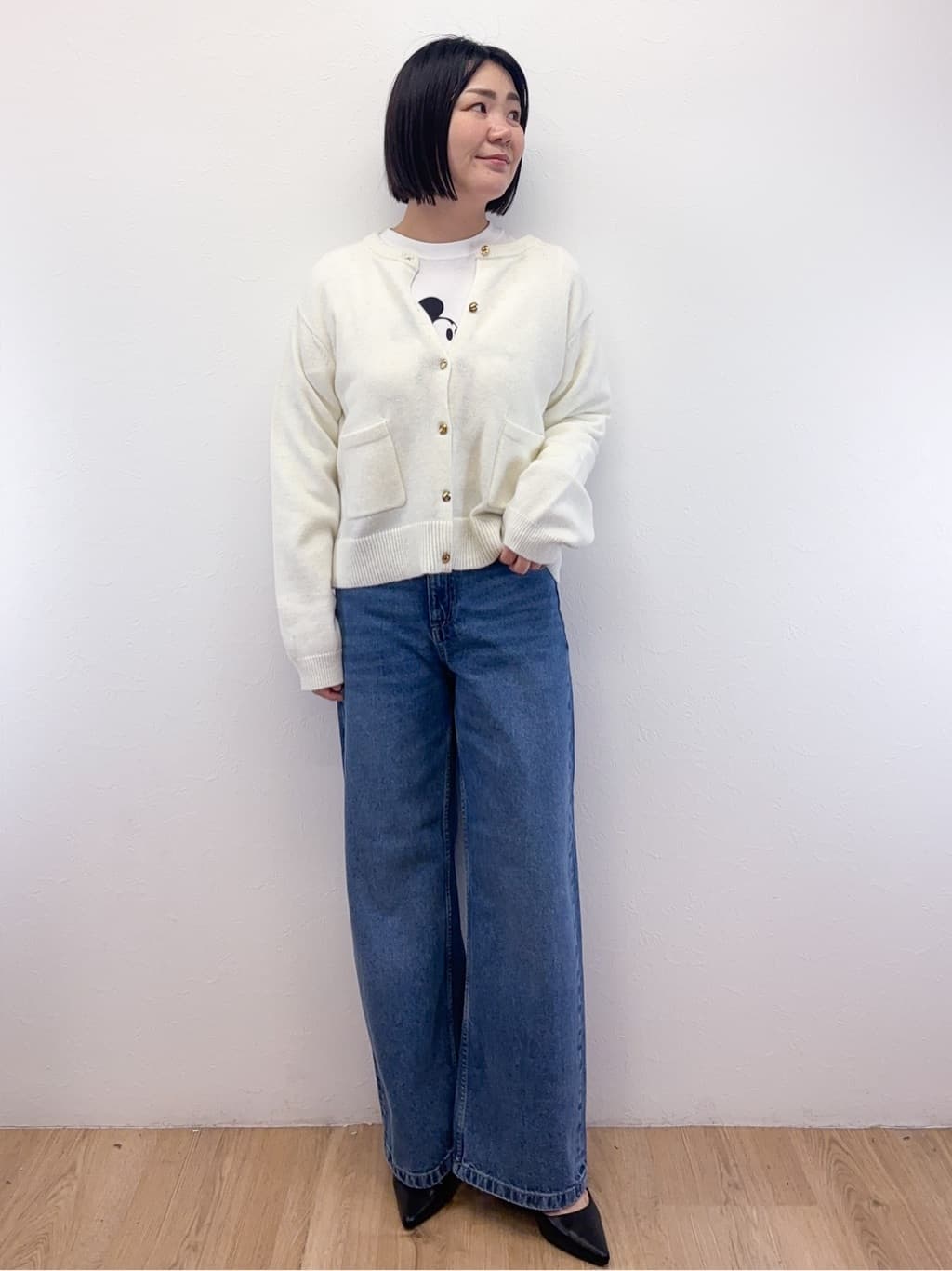 Takeさんの「OPAQUE.CLIP｜【Mickey Mouse】プリントロングTシャツ」を使ったコーディネート