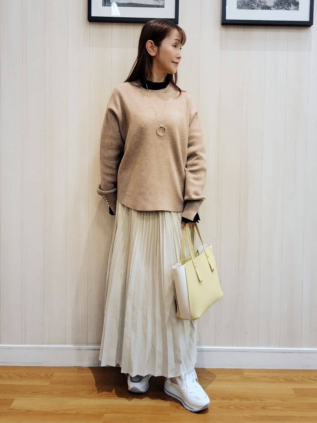 yseさんの「SHOO･LA･RUE｜サークルキラキラネックレス」を使ったコーディネート