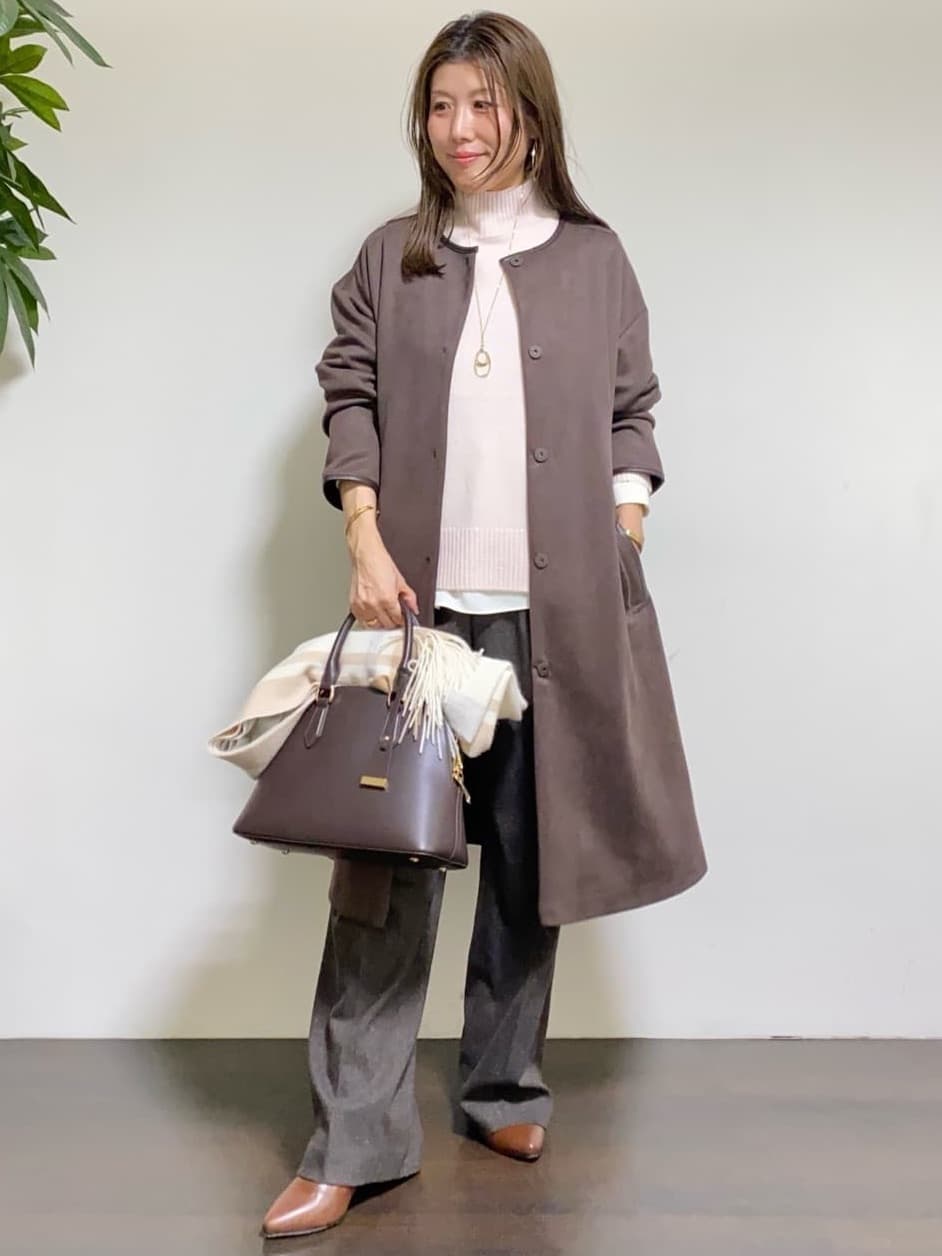 tomoさんの「UNTITLED｜【8色展開/洗える】ウールカシミヤ ハイネックニット」を使ったコーディネート