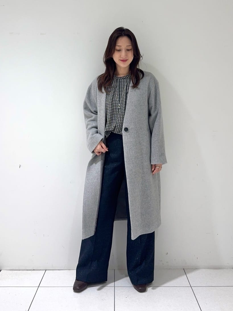 そんさんの「INDIVI｜【通勤／オフィス】タックジョーゼットブラウス」を使ったコーディネート