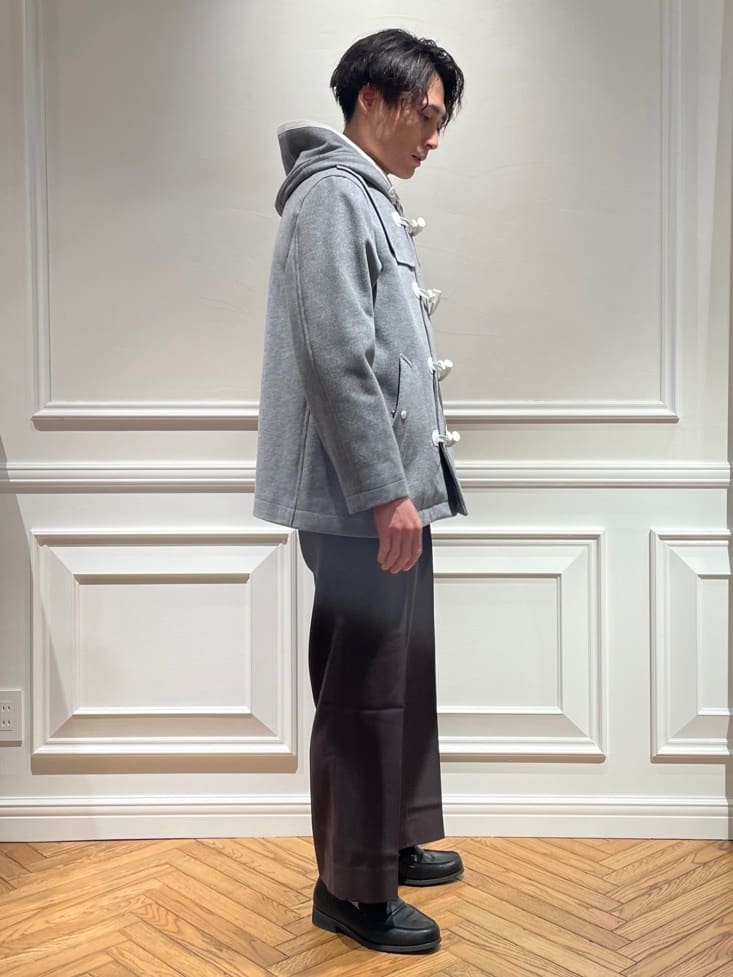 橋本さんの「DRESSTERIOR｜◆グレー メルトンダッフルジャケット」を使ったコーディネート