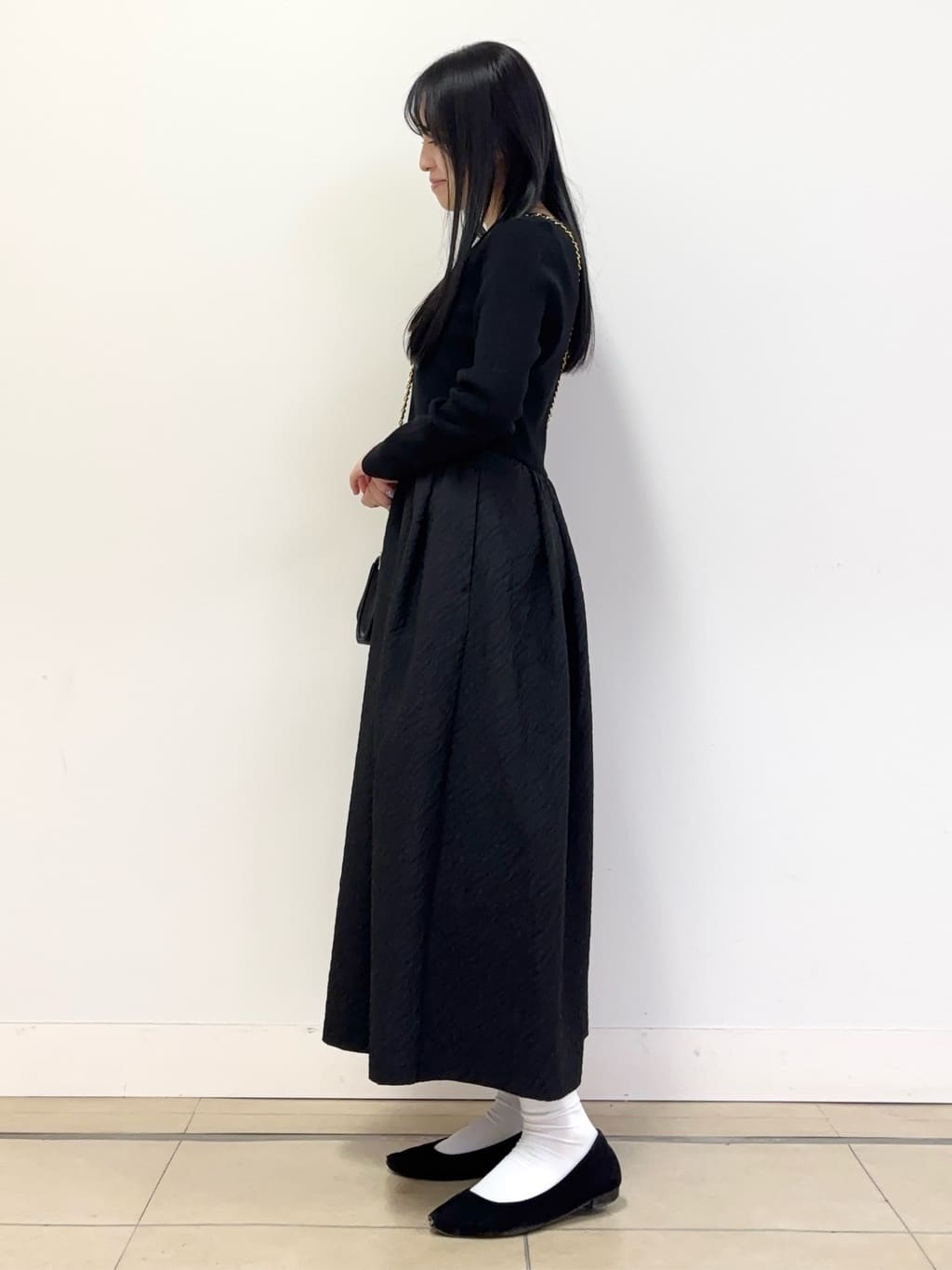 あやかさんの「UNTITLED｜【大人フェミニン/トレンド】ニット&times;ジャカード ドッキングワンピース」を使ったコーディネート