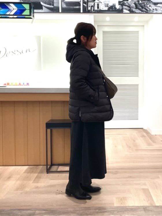 rinさんの「Dessin｜【撥水・2WAY】ミュラーダウンコートミドル丈」を使ったコーディネート