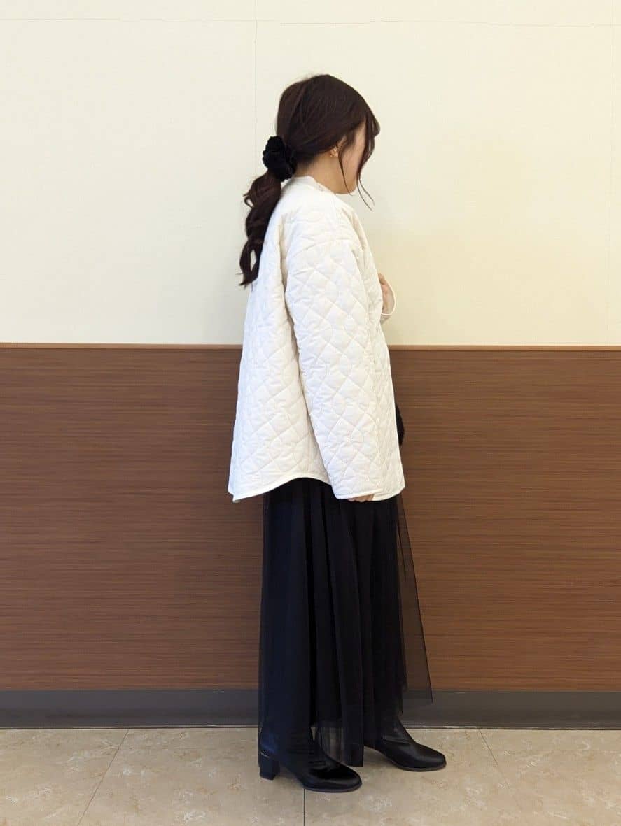 syu*さんの「SHOO･LA･RUE｜【洗濯機可】セレモニーからデイリーまで ふんわり軽やか チュールギャザースカート」を使ったコーディネート