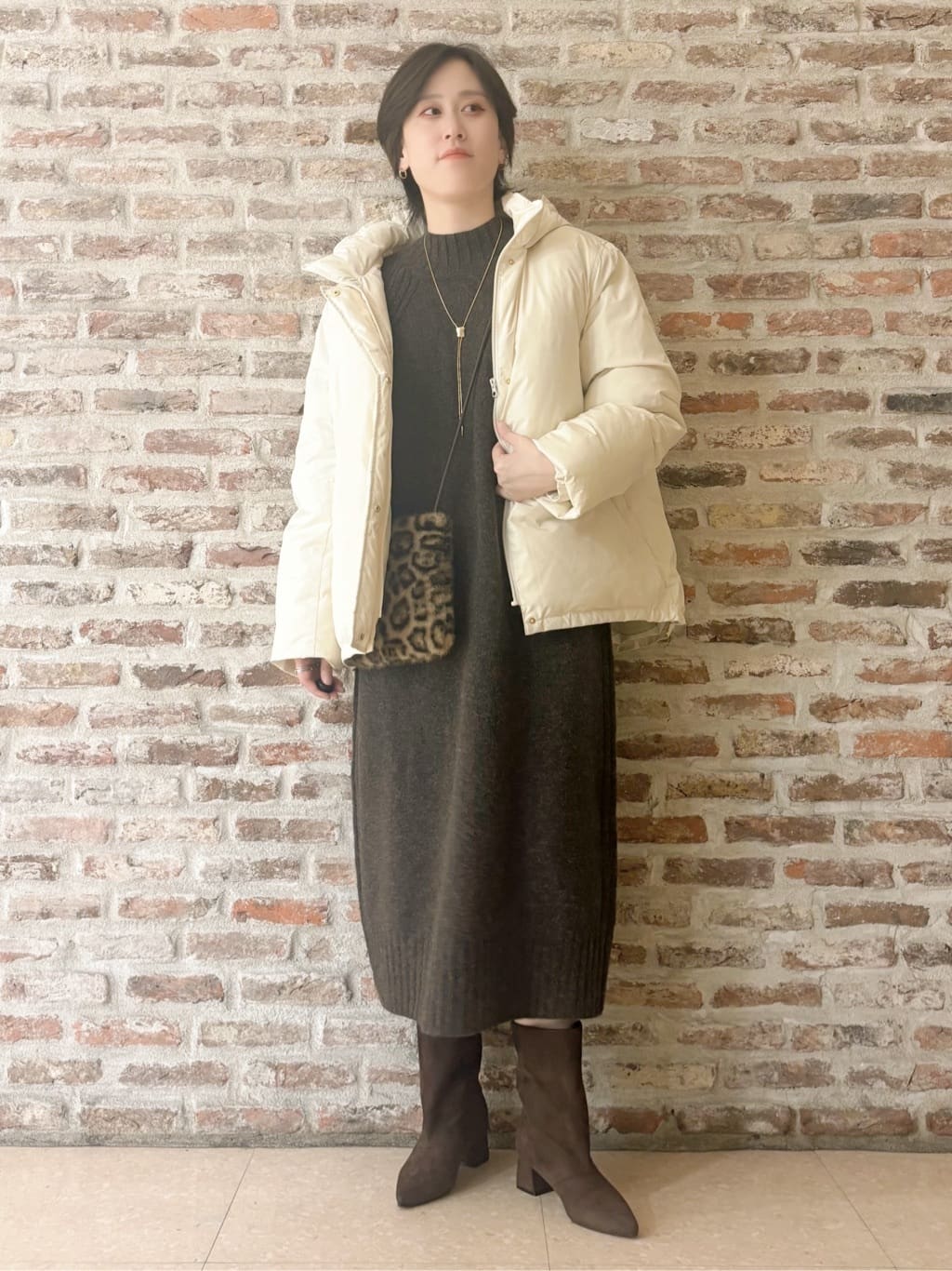 しばさんの「THE SHOP TK｜【ぎゅっとされているような暖かさ】撥水中綿ブルゾン」を使ったコーディネート