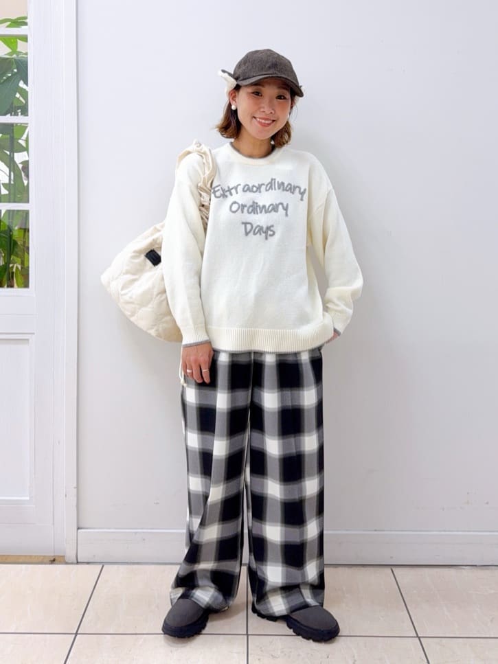 Osawaさんの「Dessin｜ボアイヤーフラップ付きキャップ」を使ったコーディネート