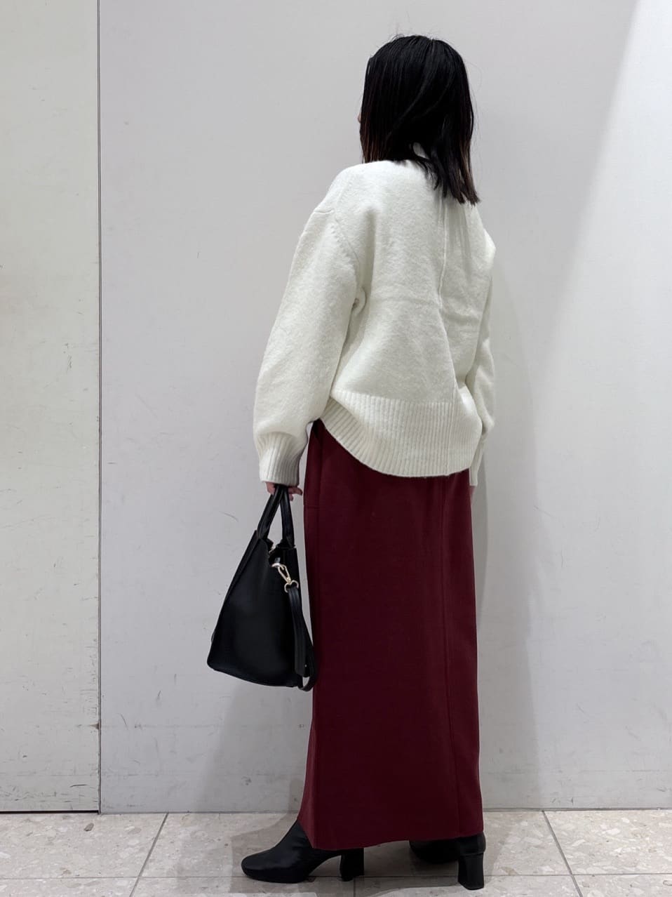 mameさんの「OPAQUE.CLIP｜ふわふわハイネックニット【洗濯機OK】」を使ったコーディネート