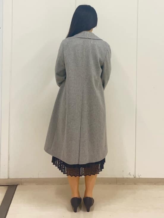 Rihoさんの「Reflect｜【SS-4Lサイズ／選べる6色】テーラードカラーロングウール混コート」を使ったコーディネート
