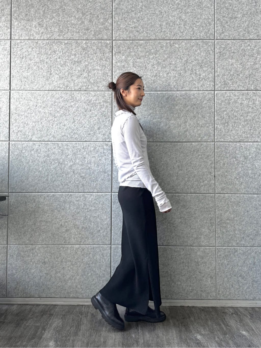 uchi__yamaさんの「CODE A｜edge-fit ribbed turtleneck」を使ったコーディネート
