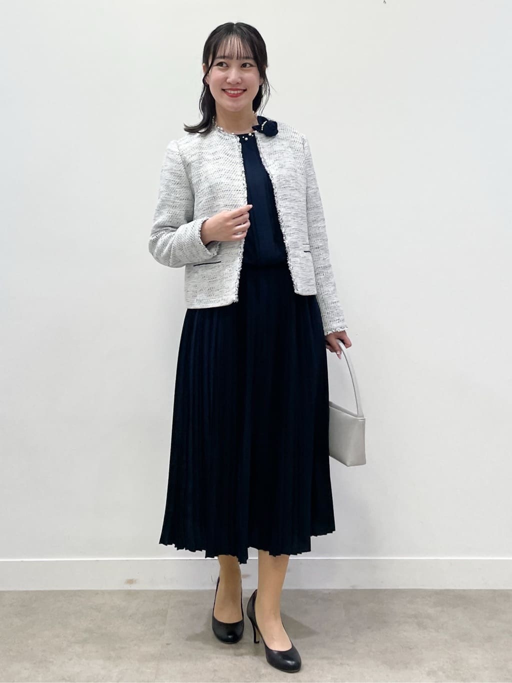 yukariさんの「Dessin｜ツイードクルーネックジャケット」を使ったコーディネート
