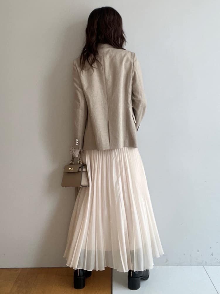 misaさんの「DRESSTERIOR｜【セットアップ可】リネンブレンドダブルブレストジャケット」を使ったコーディネート