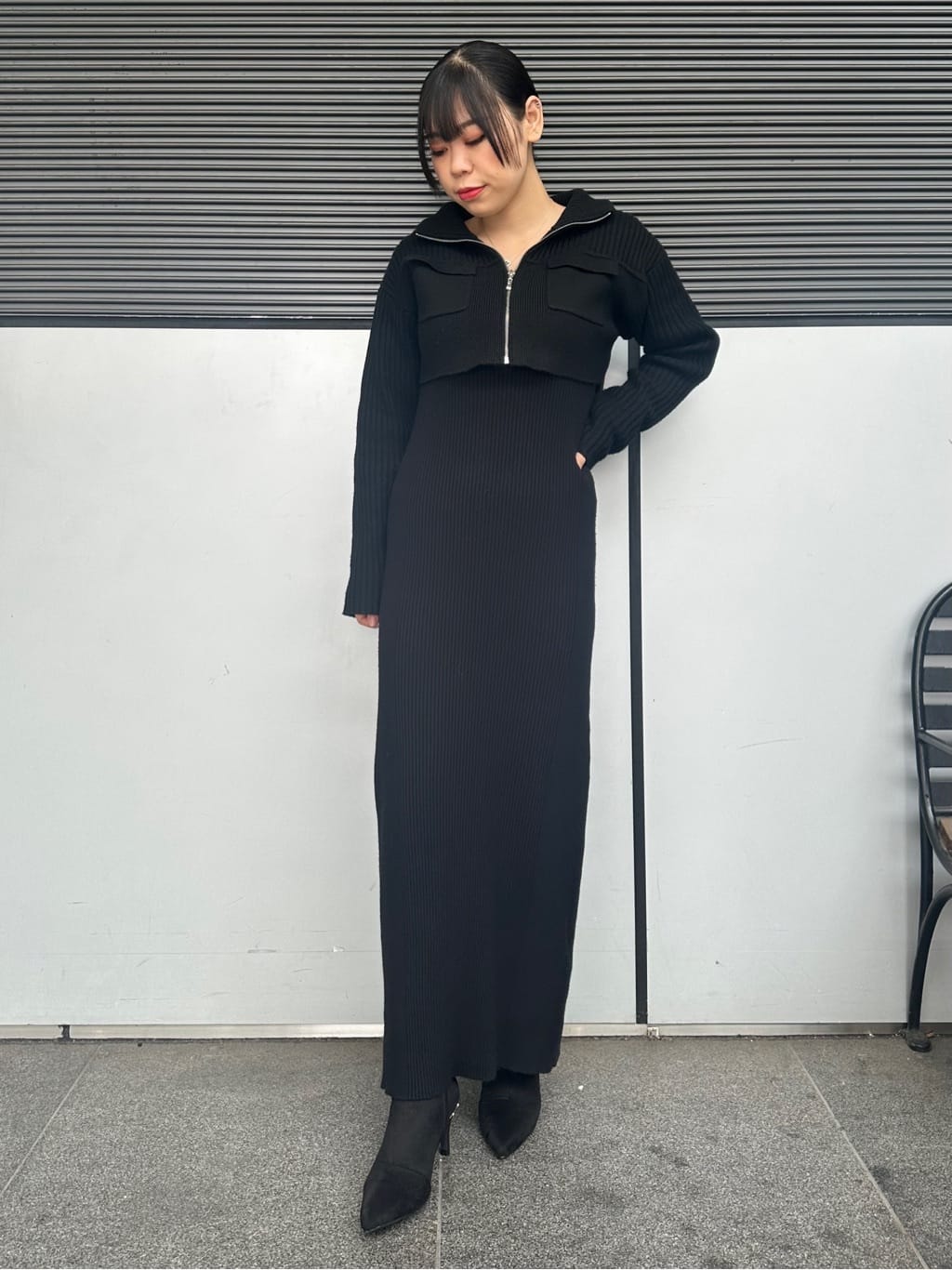 あずみさんの「ESPERANZA｜ジュエルヒールショートブーツ」を使ったコーディネート