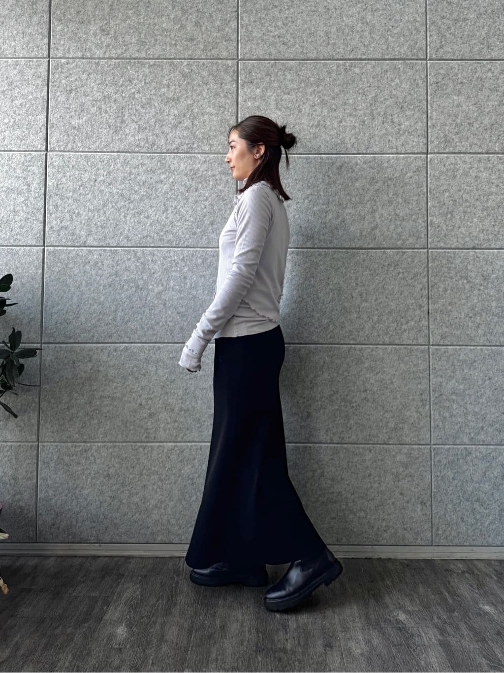 uchi__yamaさんの「CODE A｜edge-fit ribbed turtleneck」を使ったコーディネート
