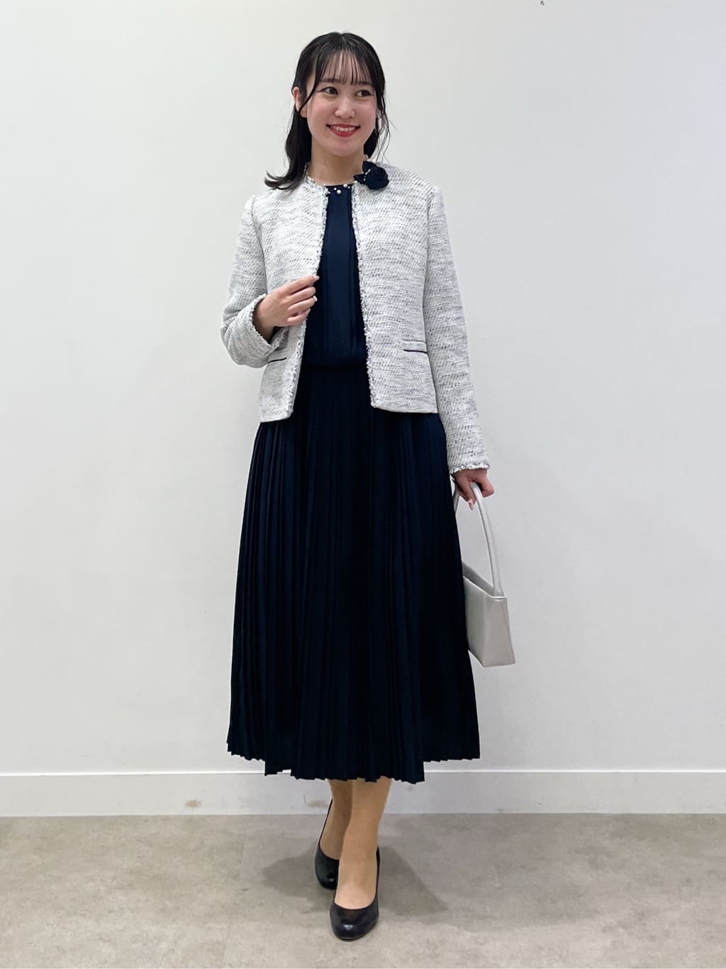yukariさんの「Dessin｜ツイードクルーネックジャケット」を使ったコーディネート
