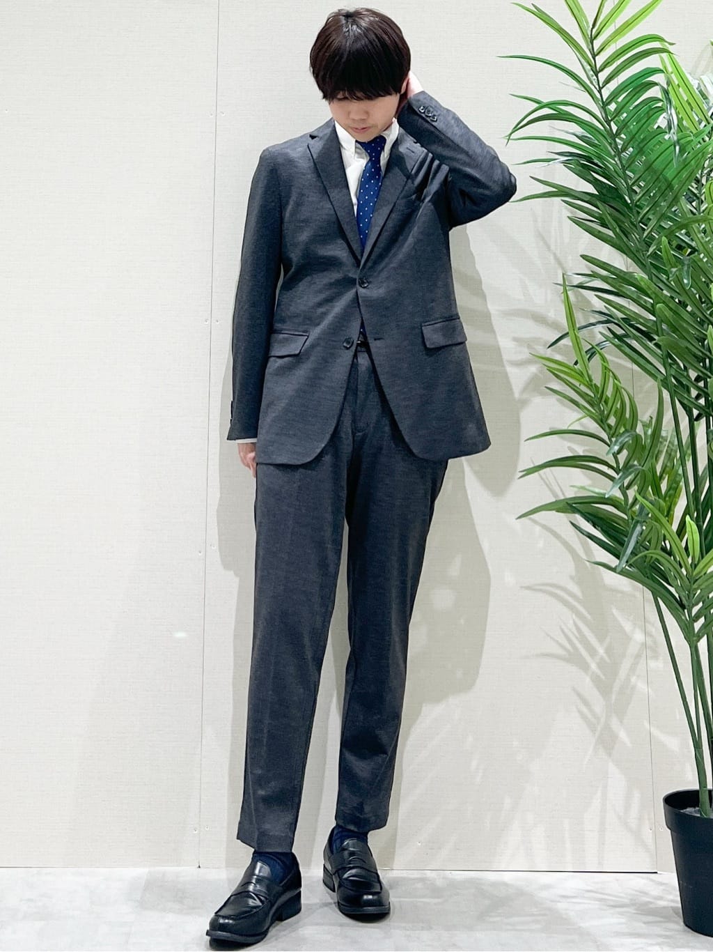 SHI-MAさんの「THE SHOP TK｜【動きやすい、快適ビジネスジャケット】TRジャージ ジャケット　セットアップ可/洗濯機OK/ストレッ」を使ったコーディネート