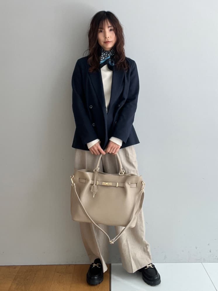 misaさんの「DRESSTERIOR｜【セットアップ可/吸水速乾/ウォッシャブル】リネンブレンドオックスダブルジャケット」を使ったコーディネート