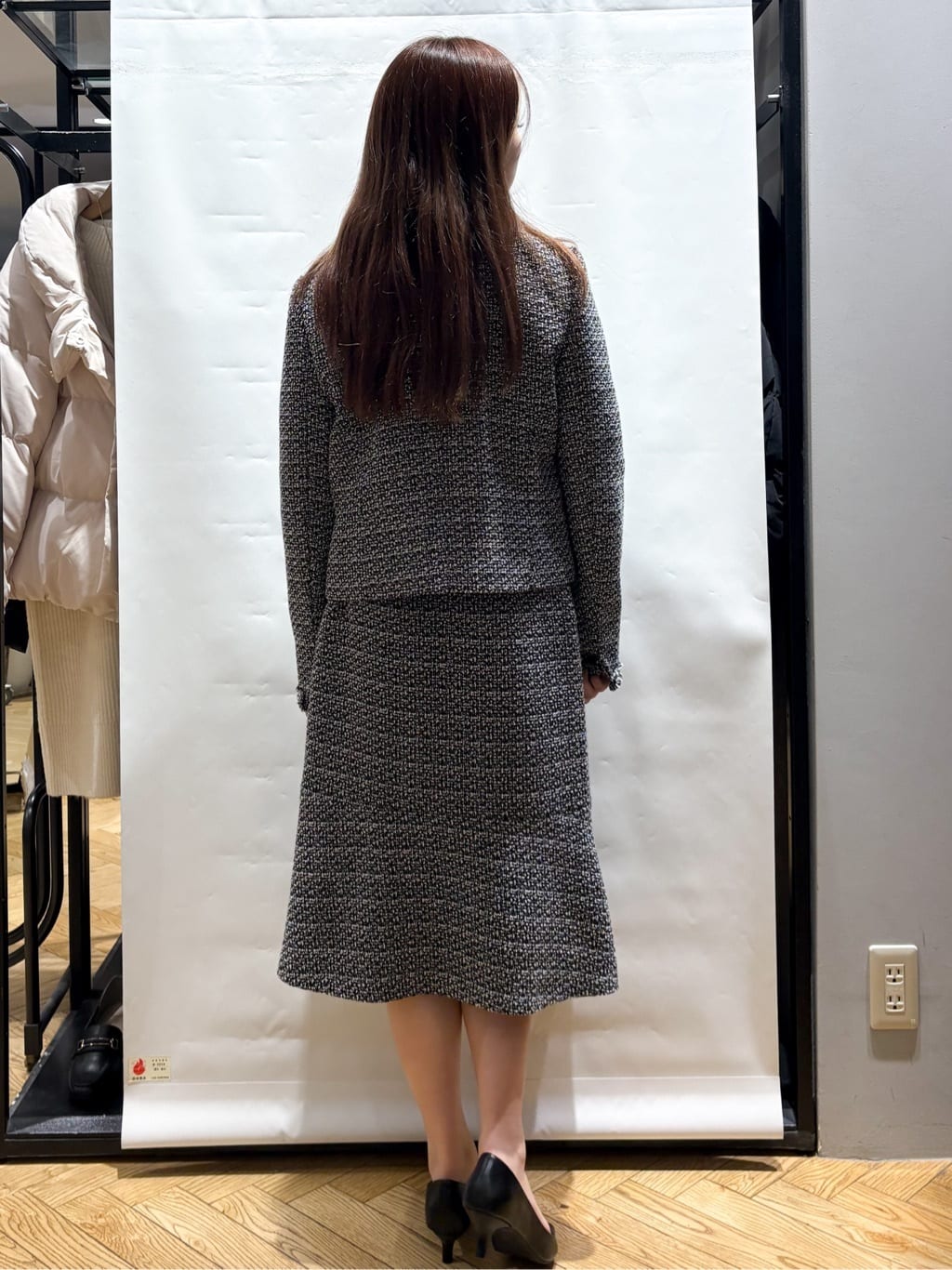 ふうかさんの「index｜《通勤／セットアップ対応》ノーカラーツイードジャケット【洗濯機OK】」を使ったコーディネート