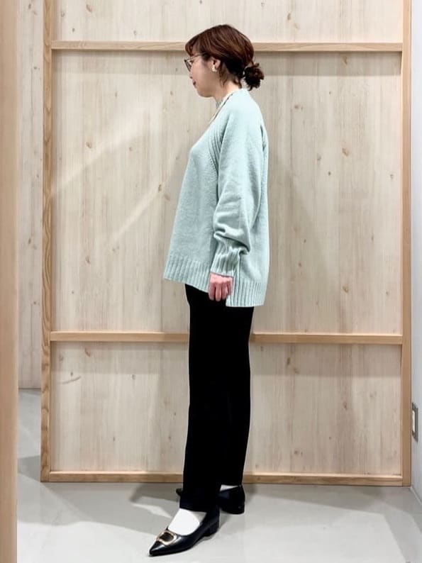nakoさんの「THE SHOP TK｜クラシカルな装い ウールライクスタンドカラーコート」を使ったコーディネート