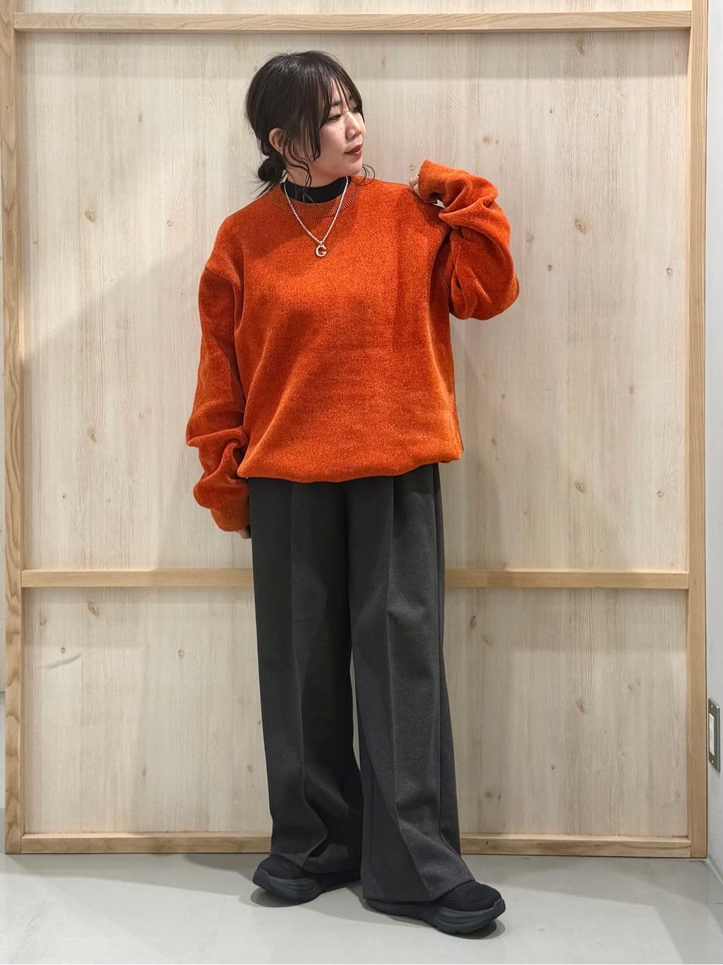 nanaさんの「THE SHOP TK｜【すっきり見えシルエット】上品ふわもこ中綿ブルゾン」を使ったコーディネート