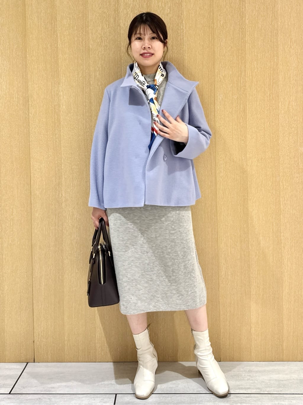 nanaさんの「UNTITLED｜【ロング丈/ゆったりシルエット】テントライン ニットワンピース」を使ったコーディネート