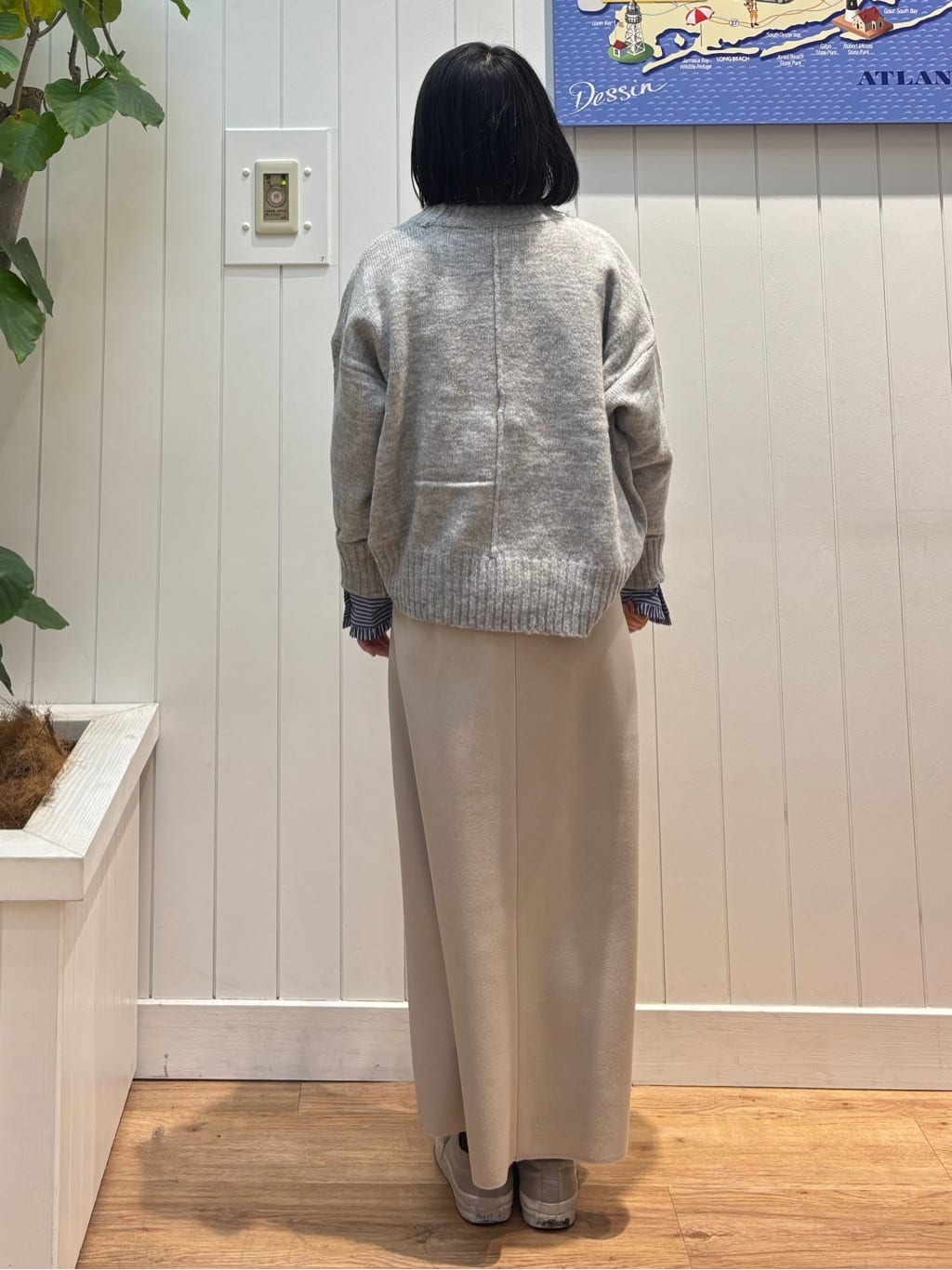 OKADAさんの「Dessin｜【洗える】クルーネックワイドニット」を使ったコーディネート