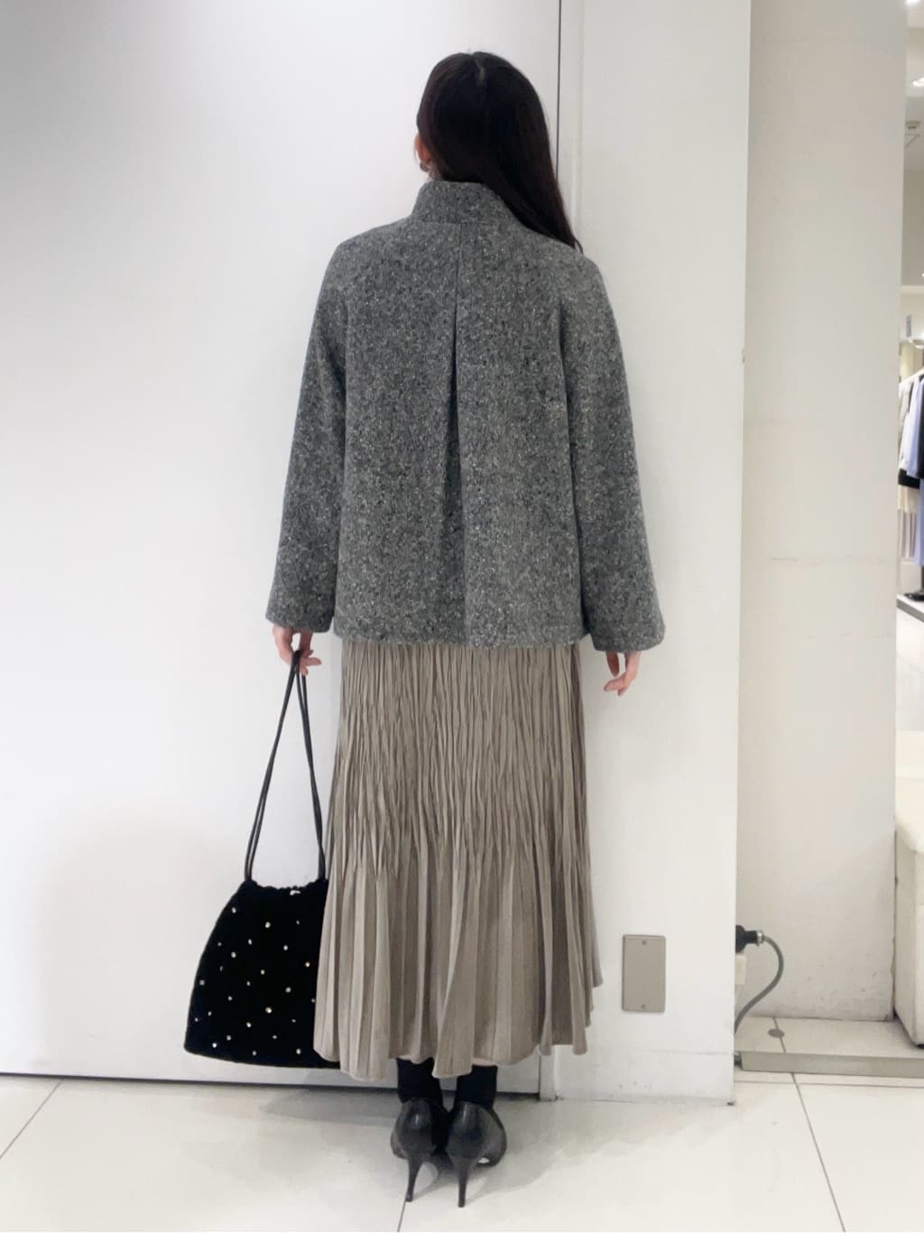 moeさんの「UNTITLED｜【スタンドカラー/オンオフ使える】クラシカルツイードコート」を使ったコーディネート