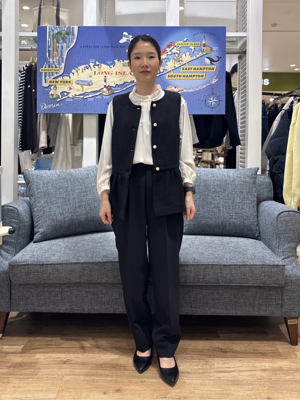 risaさんの「Dessin｜【入卒/セレモニー】パール調ボタンベスト」を使ったコーディネート