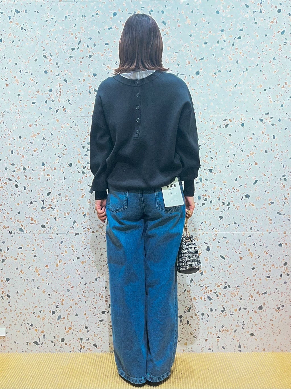 さくらさんの「OPAQUE.CLIP｜ヘンリーネックニット／前後2WAY【洗濯機OK】」を使ったコーディネート