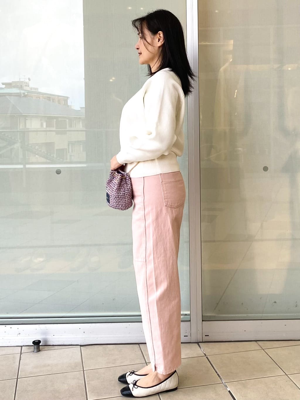 Jeanさんの「OPAQUE.CLIP｜スウェットライクニット【洗濯機OK】」を使ったコーディネート