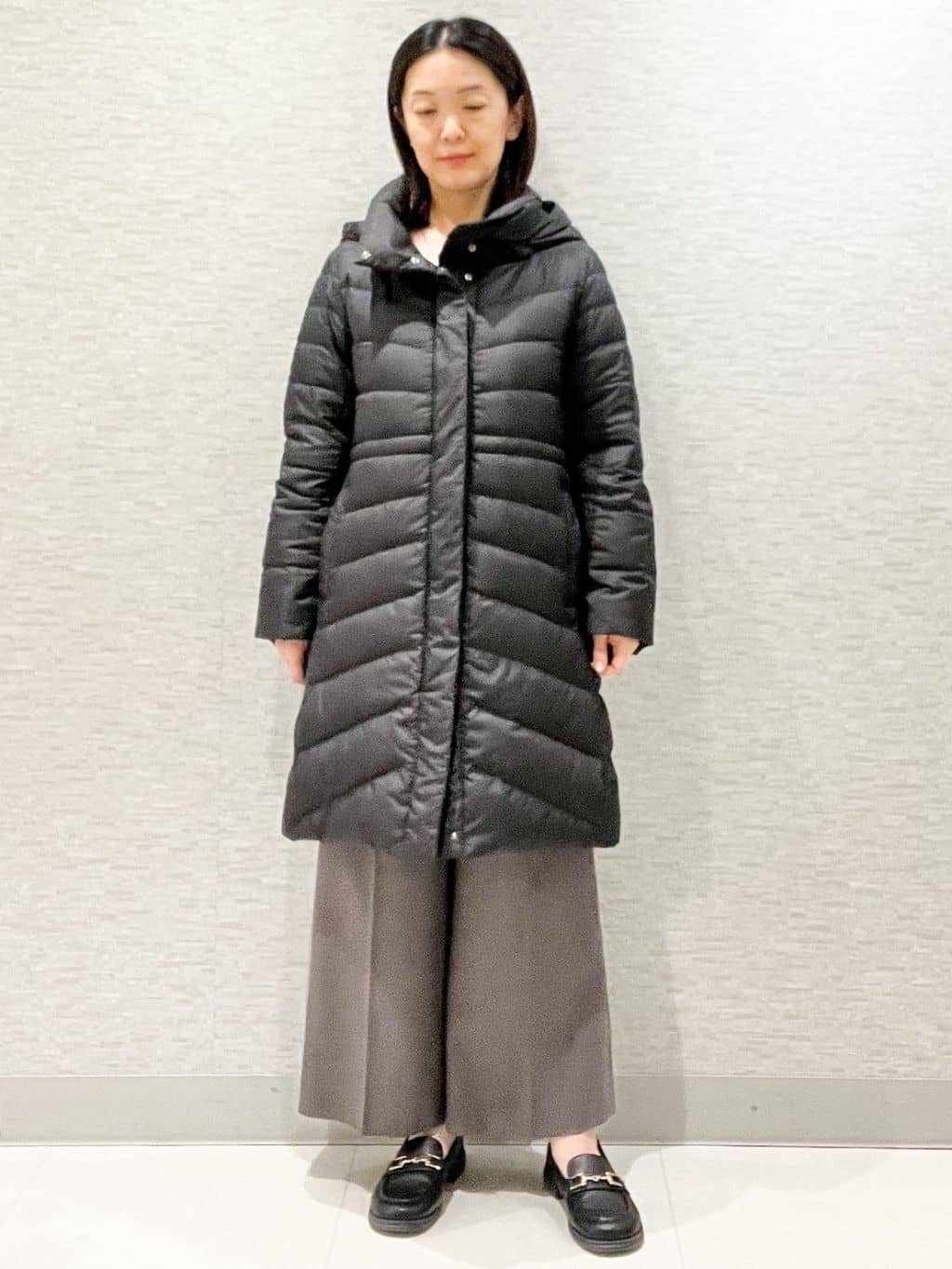 marikoさんの「Reflect｜【SS-4Lサイズ／ウエスト調整可】フーデッドロングダウンコート」を使ったコーディネート