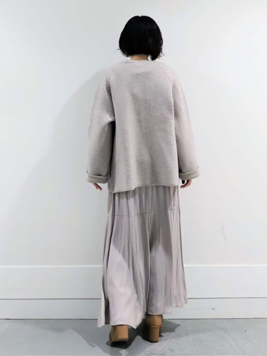 ミズタさんの「UNTITLED｜【軽アウター/ミドル丈】ウールニットコーディガン」を使ったコーディネート