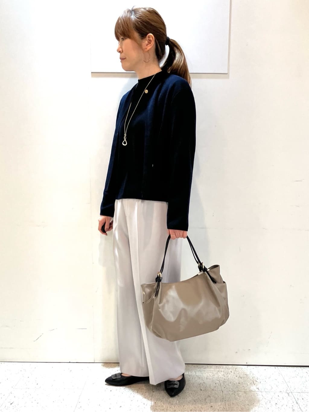 kozuさんの「Reflect｜【選べる5色／アンサンブル可】プチハイネックリブニット」を使ったコーディネート