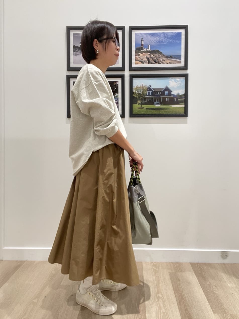 Naoさんの「Dessin｜【360度可愛い・洗える】バックヘンリーカットソー」を使ったコーディネート