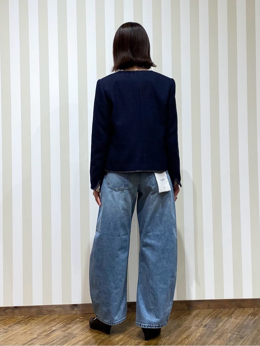 SAOさんの「SHOO･LA･RUE｜【洗濯機可/S-LL】ほどよいゆとりの もちっとやわらかリブニット」を使ったコーディネート