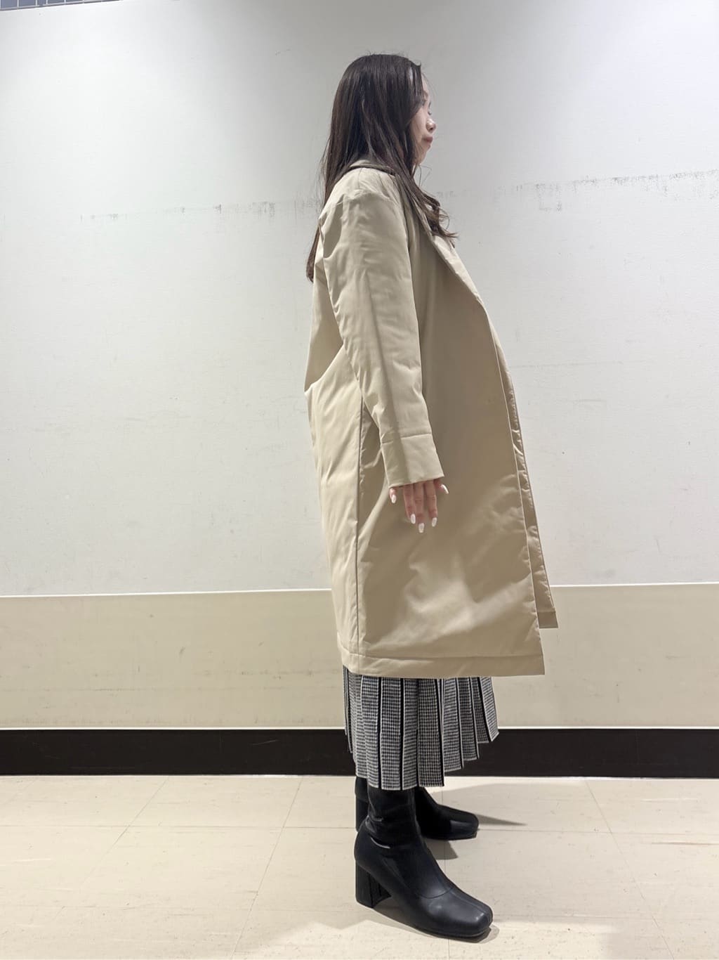 kahoさんの「INDIVI｜【超軽量／蓄熱】ライトパフチェスターコート」を使ったコーディネート