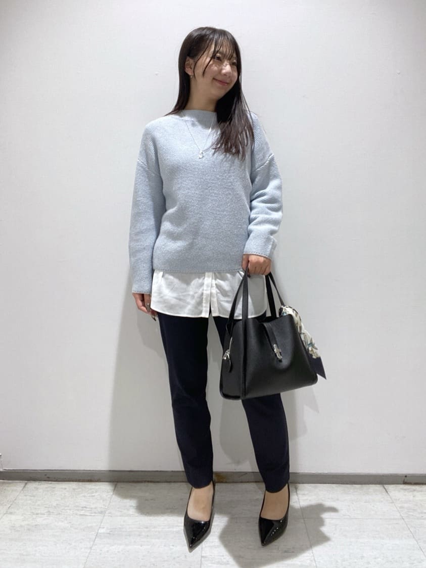 meiさんの「INDIVI｜【洗える／大人ラメ】カラーMIXボトルネックニット」を使ったコーディネート