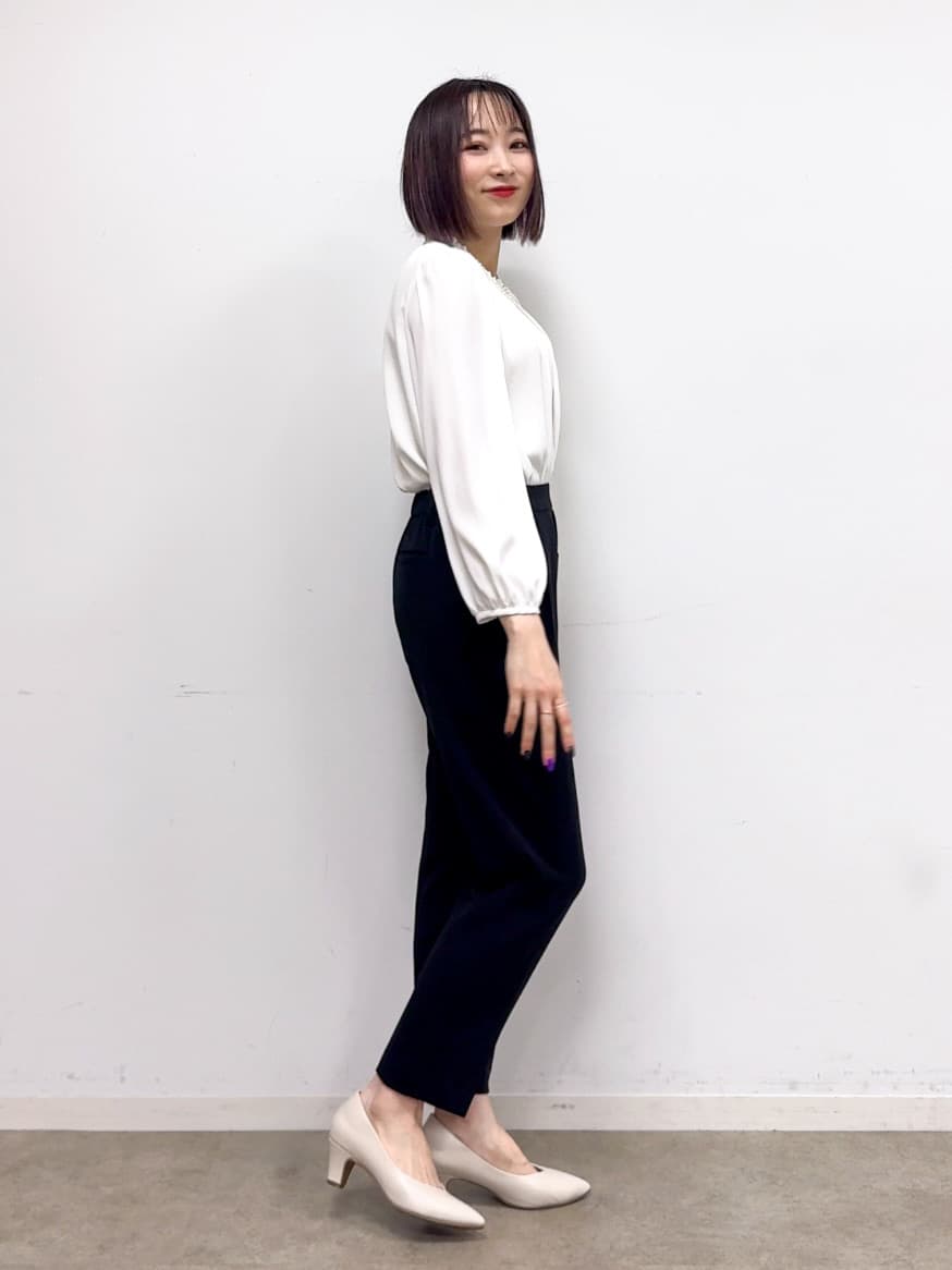 𝐜𝐡𝐢𝐤𝐚さんの「SHOO･LA･RUE｜【S-3L】オンとオフで印象が変わる ライトツイードジャケット」を使ったコーディネート