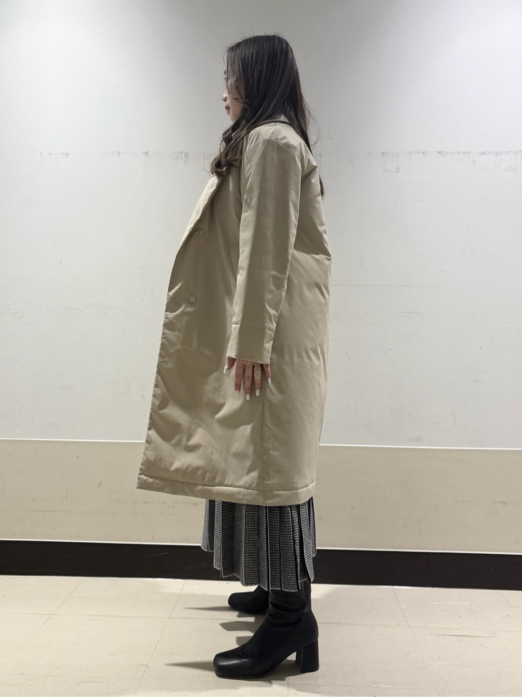 kahoさんの「INDIVI｜【超軽量／蓄熱】ライトパフチェスターコート」を使ったコーディネート