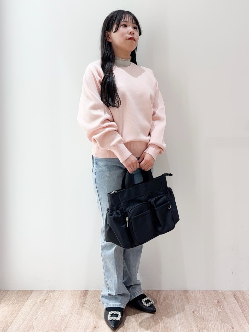 hinachiさんの「OPAQUE.CLIP｜スウェットライクニット【洗濯機OK】」を使ったコーディネート