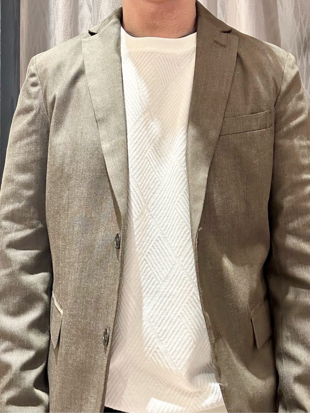KENJI Iさんの「THE SHOP TK｜ライトエバーデニム ジャケット 洗濯機OK/ストレッチ/セットアップ可」を使ったコーディネート