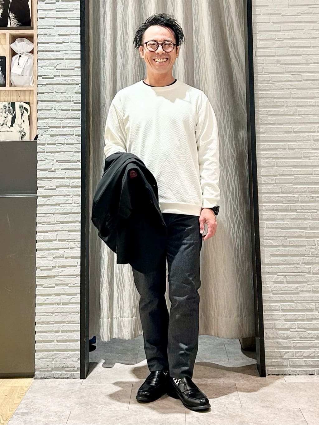 KENJI Iさんの「THE SHOP TK｜CARREMAN/キャリーマン ジャケット セットアップ可／洗濯機OK」を使ったコーディネート