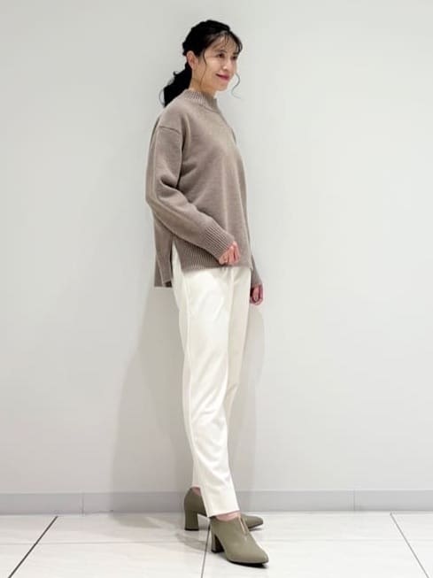 kayoさんの「INDIVI｜【カシミヤ混】ミドルゲージ ハイネックニット」を使ったコーディネート